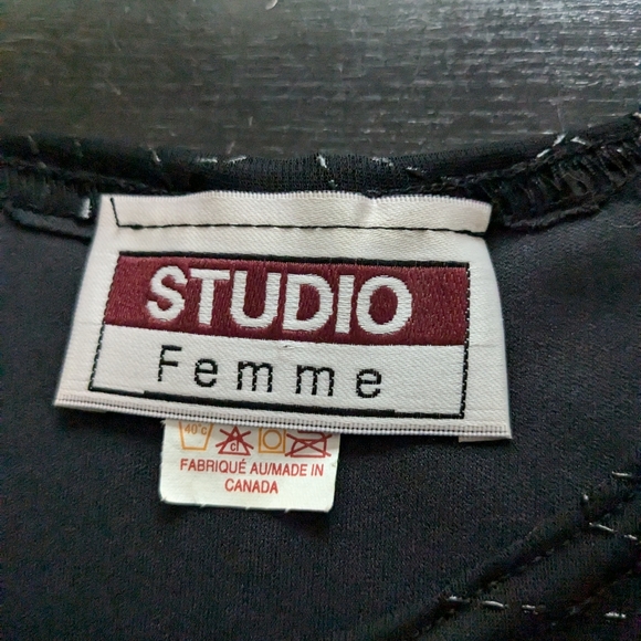 Vintage 90's, Studio Femme, black, stretchy, sleeveless dress. - Picture 7 of 9